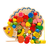 Maxbell Preschool Montessori Wooden Threading Toys for 2 3 4 Age Children Best Gifts