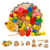 Maxbell Preschool Montessori Wooden Threading Toys for 2 3 4 Age Children Best Gifts
