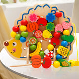 Maxbell Preschool Montessori Wooden Threading Toys for 2 3 4 Age Children Best Gifts