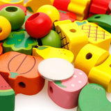Maxbell Preschool Montessori Wooden Threading Toys for 2 3 4 Age Children Best Gifts