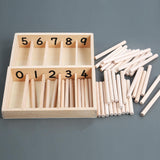 Maxbell Montessori Spindle Box Counting Counting Sticks 3 -6 Year Olds Teaching Aids