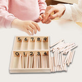 Maxbell Montessori Spindle Box Counting Counting Sticks 3 -6 Year Olds Teaching Aids