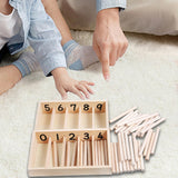 Maxbell Montessori Spindle Box Counting Counting Sticks 3 -6 Year Olds Teaching Aids