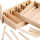 Maxbell Montessori Spindle Box Counting Counting Sticks 3 -6 Year Olds Teaching Aids