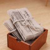 Maxbell Miniature Newspaper Educational Toy Ornaments 1:12 Scale Dollhouse Newspaper