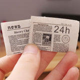 Maxbell Miniature Newspaper Educational Toy Ornaments 1:12 Scale Dollhouse Newspaper