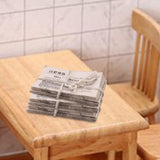 Maxbell Miniature Newspaper Educational Toy Ornaments 1:12 Scale Dollhouse Newspaper