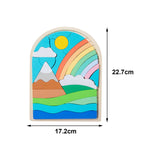 Maxbell Wooden Jigsaw Puzzles Colors and Shapes Cognition for Toddlers Children Baby Style A