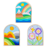 Maxbell Wooden Jigsaw Puzzles Colors and Shapes Cognition for Toddlers Children Baby Style A