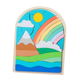 Maxbell Wooden Jigsaw Puzzles Colors and Shapes Cognition for Toddlers Children Baby Style A