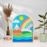 Maxbell Wooden Jigsaw Puzzles Colors and Shapes Cognition for Toddlers Children Baby Style A