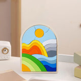 Maxbell Wooden Jigsaw Puzzles Colors and Shapes Cognition for Toddlers Children Baby Style B