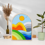 Maxbell Wooden Jigsaw Puzzles Colors and Shapes Cognition for Toddlers Children Baby Style B