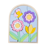 Maxbell Wooden Jigsaw Puzzles Colors and Shapes Cognition for Toddlers Children Baby Style C