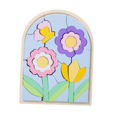 Maxbell Wooden Jigsaw Puzzles Colors and Shapes Cognition for Toddlers Children Baby Style C