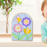 Maxbell Wooden Jigsaw Puzzles Colors and Shapes Cognition for Toddlers Children Baby Style C