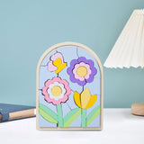 Maxbell Wooden Jigsaw Puzzles Colors and Shapes Cognition for Toddlers Children Baby Style C