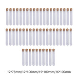 Maxbell 50x Test Tubes with Cork Stoppers Clear for Holiday Gift Beads Dried Flowers 12mmx75mm