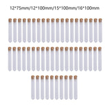 Maxbell 50x Test Tubes with Cork Stoppers Clear for Holiday Gift Beads Dried Flowers 12mmx75mm