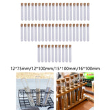 Maxbell 50x Test Tubes with Cork Stoppers Clear for Holiday Gift Beads Dried Flowers 12mmx75mm