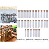 Maxbell 50x Test Tubes with Cork Stoppers Clear for Holiday Gift Beads Dried Flowers 12mmx75mm