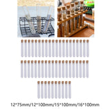 Maxbell 50x Test Tubes with Cork Stoppers Clear for Holiday Gift Beads Dried Flowers 12mmx75mm