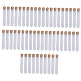 Maxbell 50x Test Tubes with Cork Stoppers Clear for Holiday Gift Beads Dried Flowers 12mmx75mm