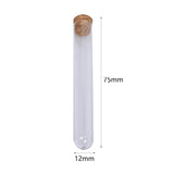 Maxbell 50x Test Tubes with Cork Stoppers Clear for Holiday Gift Beads Dried Flowers 12mmx75mm