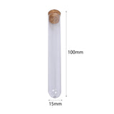 Maxbell 50x Test Tubes with Cork Stoppers Clear for Holiday Gift Beads Dried Flowers 15mmx100mm
