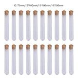 20Pcs Test Tubes with Cork Stoppers for Plant Propagation Jewelry Decoration 12mmx75mm