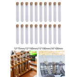 20Pcs Test Tubes with Cork Stoppers for Plant Propagation Jewelry Decoration 12mmx75mm