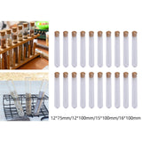 20Pcs Test Tubes with Cork Stoppers for Plant Propagation Jewelry Decoration 12mmx75mm