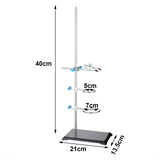 Maxbell Iron Stand Base Practical DIY Technology Experiment Lab Toys Stand Set 40cm