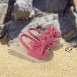 Maxbell Infant Baby Girl Sandals Casual Anti Slip Outdoor Summer First Walking Shoes Red 12cm