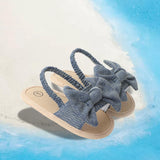 Infant Baby Girl Sandals Casual Anti Slip Outdoor Summer First Walking Shoes Dark Blue 12cm