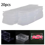 20Pcs Clear Acrylic Model Car Display Case Transparent Toy Car Display Boxes S Thicken