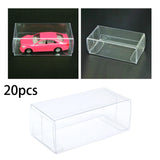 20Pcs Clear Acrylic Model Car Display Case Transparent Toy Car Display Boxes S Thicken