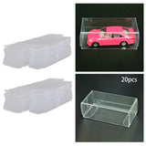 20Pcs Clear Acrylic Model Car Display Case Transparent Toy Car Display Boxes S Thicken