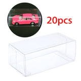 20Pcs Clear Acrylic Model Car Display Case Transparent Toy Car Display Boxes S Thicken