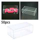 Maxbell 50Pcs 1/64 Scale Model Car Display Case Model Car Exhibition Box Accessories S