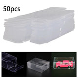 Maxbell 50Pcs 1/64 Scale Model Car Display Case Model Car Exhibition Box Accessories M