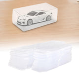 20x PVC Transparent Box Durable 1/64 Car Clear Cases for Toys Cars