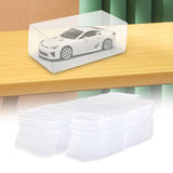 20x PVC Transparent Box Durable 1/64 Car Clear Cases for Toys Cars