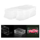 20x PVC Transparent Box Durable 1/64 Car Clear Cases for Toys Cars