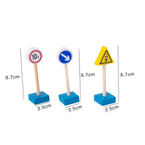 Wood Road Signs Toy for Kindergarten Teaching Props Parent Child Interaction 33pcs