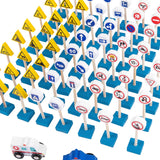 Wood Road Signs Toy for Kindergarten Teaching Props Parent Child Interaction 60pcs