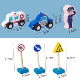 Wood Road Signs Toy for Kindergarten Teaching Props Parent Child Interaction 60pcs