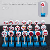 Wood Road Signs Toy for Kindergarten Teaching Props Parent Child Interaction 60pcs