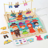 Dress up Jigsaw Puzzles Matching Sorting Toy for Boys Girls Ages 2+ Children