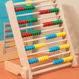 Wooden Abacus 10 Rows Educational Abacus for Kindergarten Kids Kindergartens